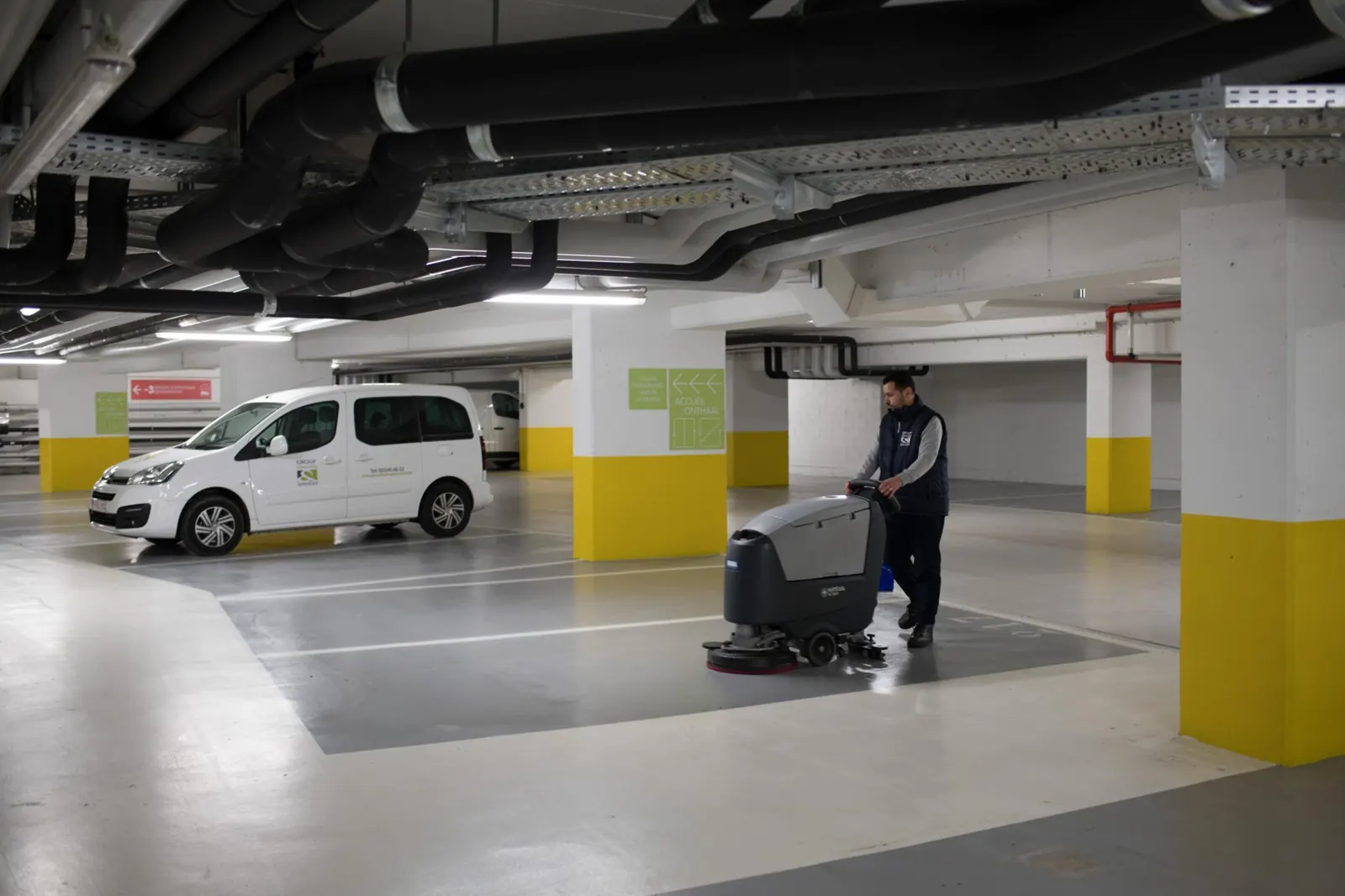 Parking area cleaning and maintenance